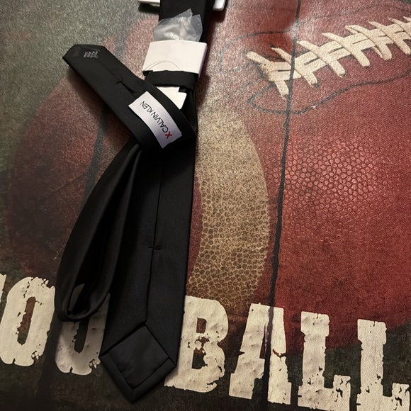 NEW CALVIN KLEIN MEN NECK TIE ALL BLACK PARTY X ULTRA SLIM SKINNY WEDDING SUIT M - Picture 5 of 7